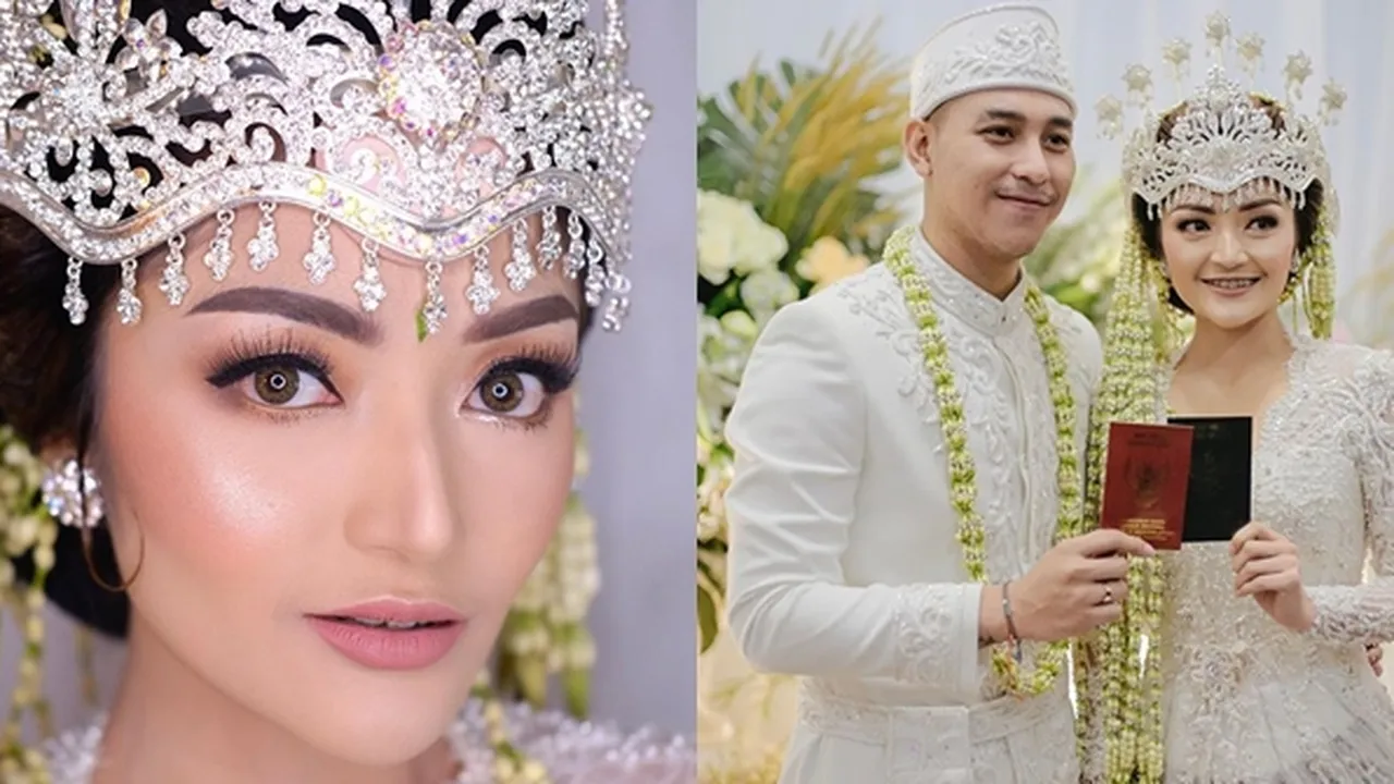 Detail Penampilan Cantik Siti Badriah di Akad Pernikahan Dengan Krisjiana
