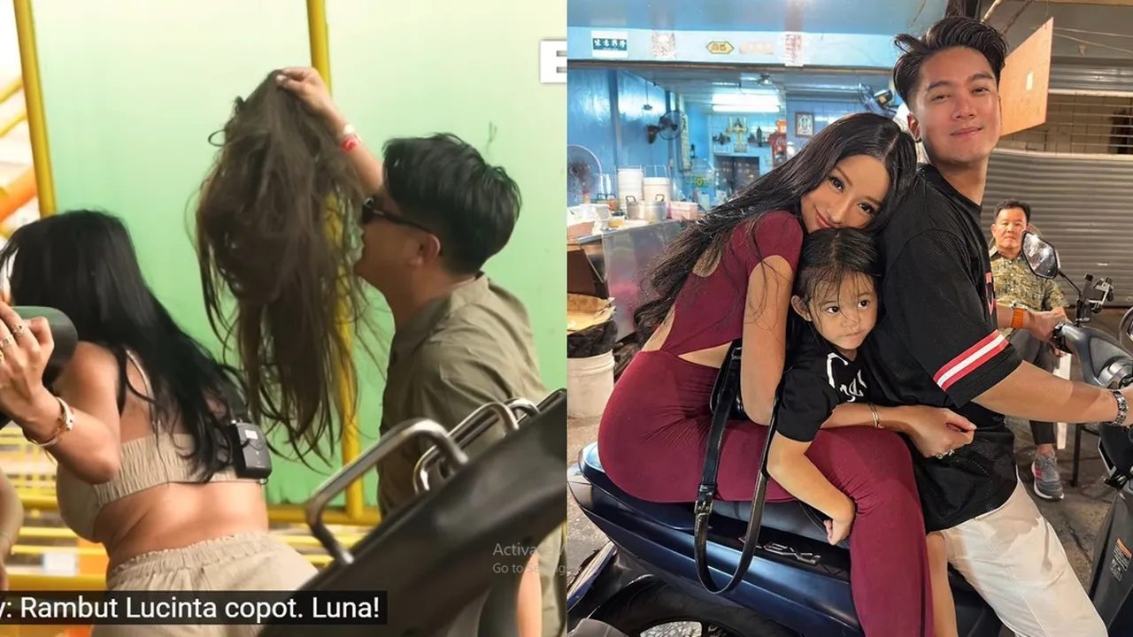 Detik-Detik Rambut Palsu Lucinta Luna Copot Saat Naik Roller Coaster, Makin Kelihatan Lakinya