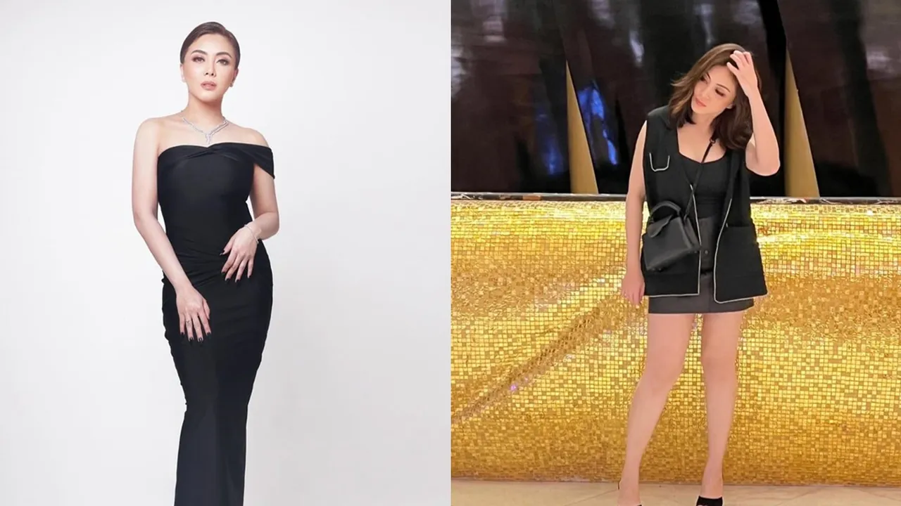 Dhena Devanka Tampil Memukau dengan Outfit Serba Hitam, Awet Muda dan Stylish!