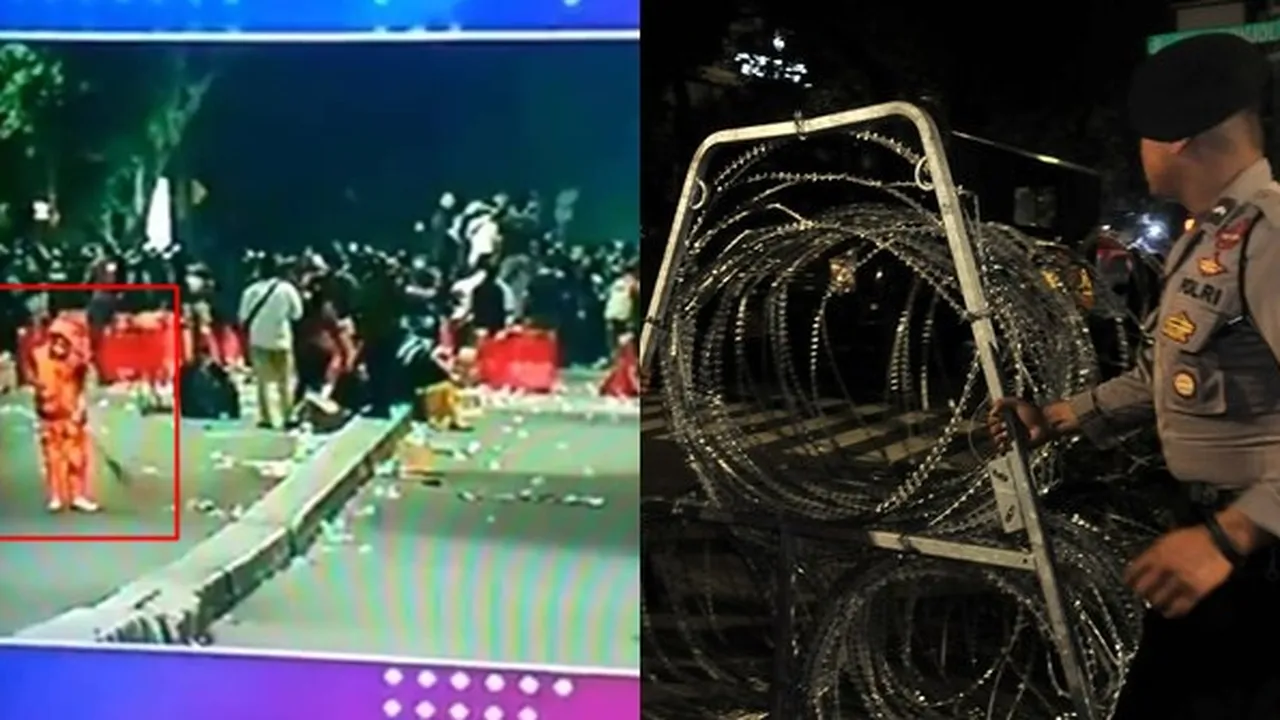 Di Dekatnya Ada Unjuk Rasa, Petugas Kebersihan Ini Tetap Nyapu dan Jadi Viral