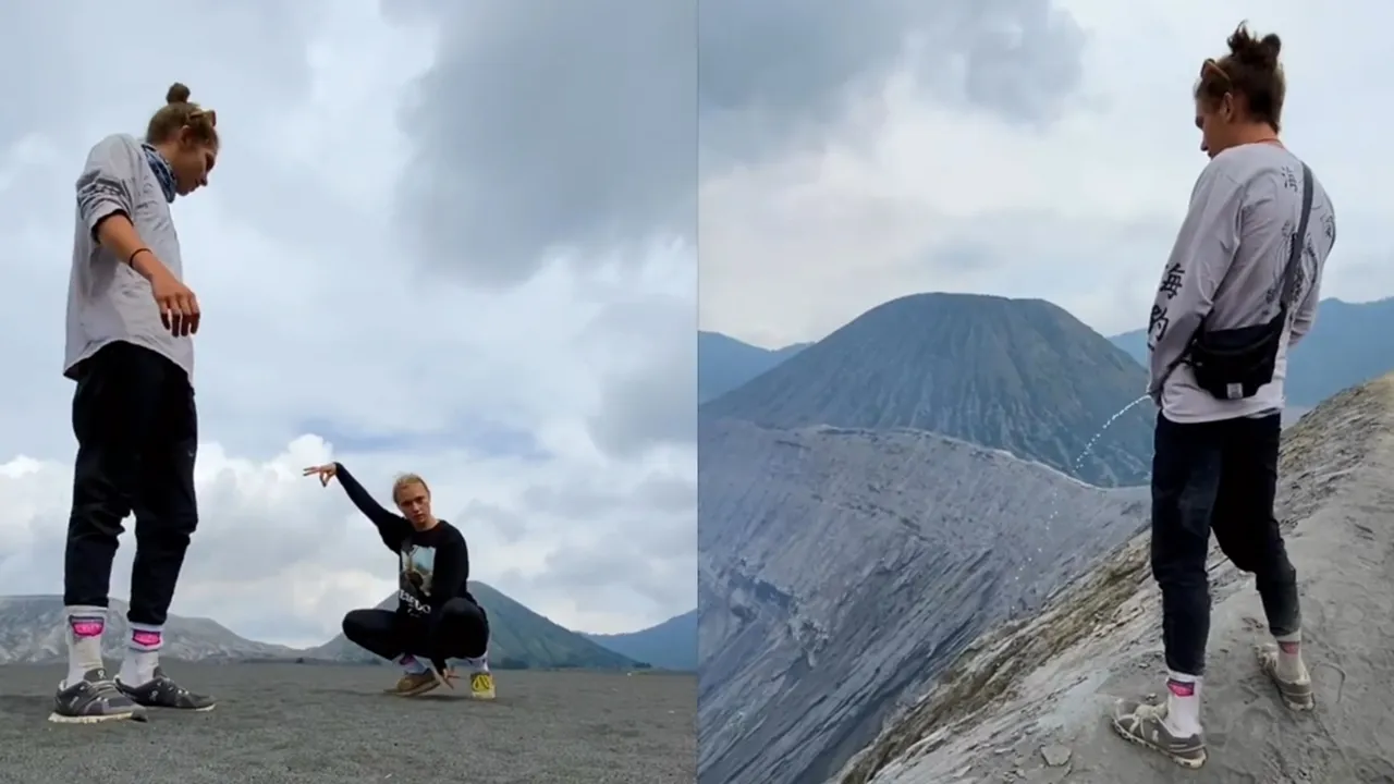 Dianggap Kurang Patut, Turis Viral Kencing di Kawah Bromo