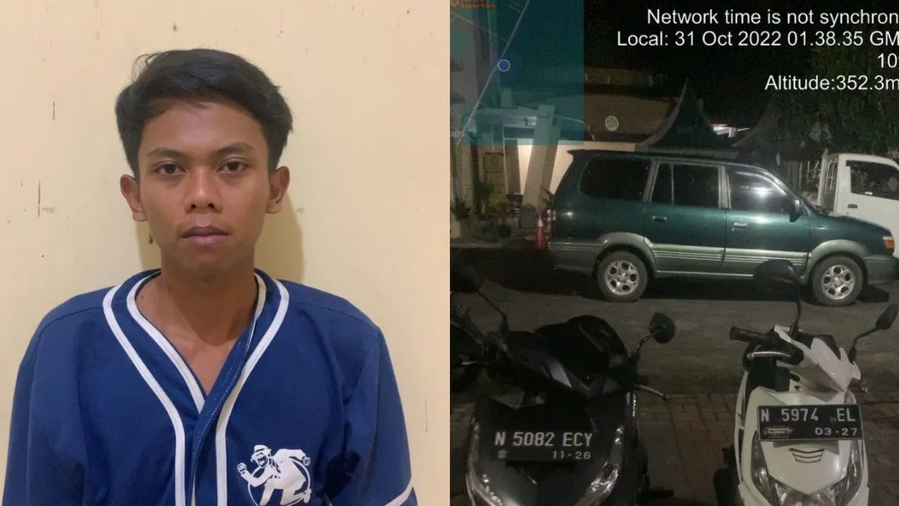 Dua Residivis Dorong Sepeda Motor Hasil Curian Terekam CCTV, Sudah Berkali-Kali Lakukan Aksinya