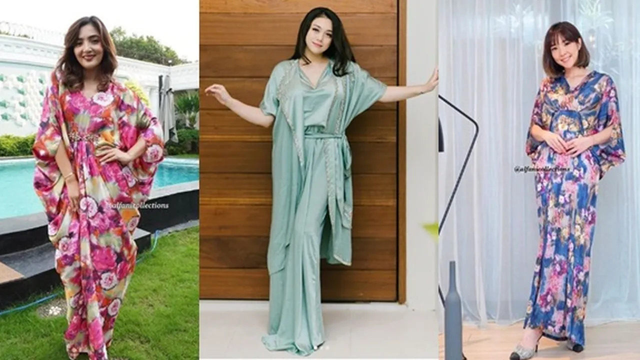 Edisi Lebaran, Intip 7 Potret Seleb Cantik Ini Pakai Busana Kaftan