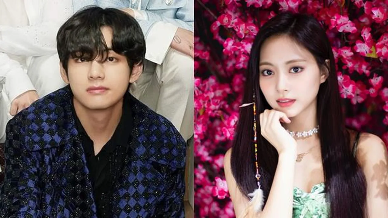 Foto Bareng, V BTS dan Tzuyu TWICE Dianggap Cocok Jadi Kakak Adik Elegan