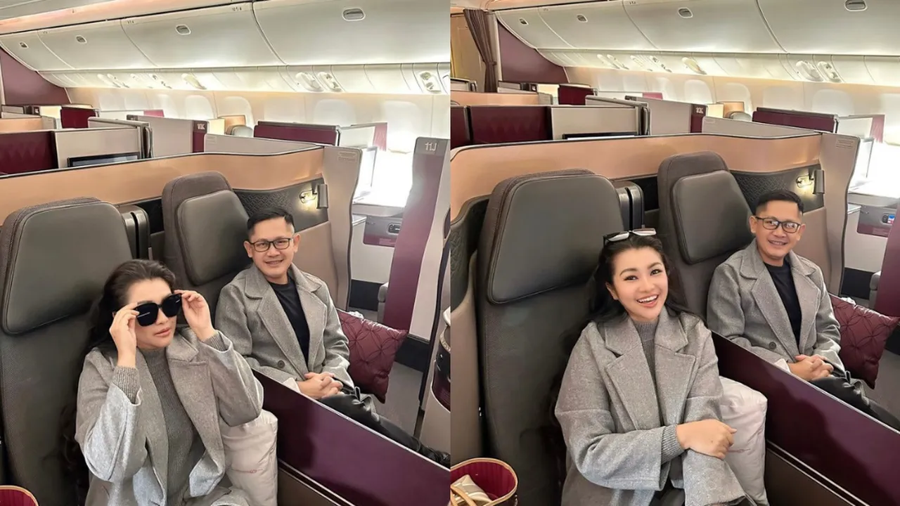 Foto-foto Fitri Carlina Ikut Suami Pulang ke Doha Qatar