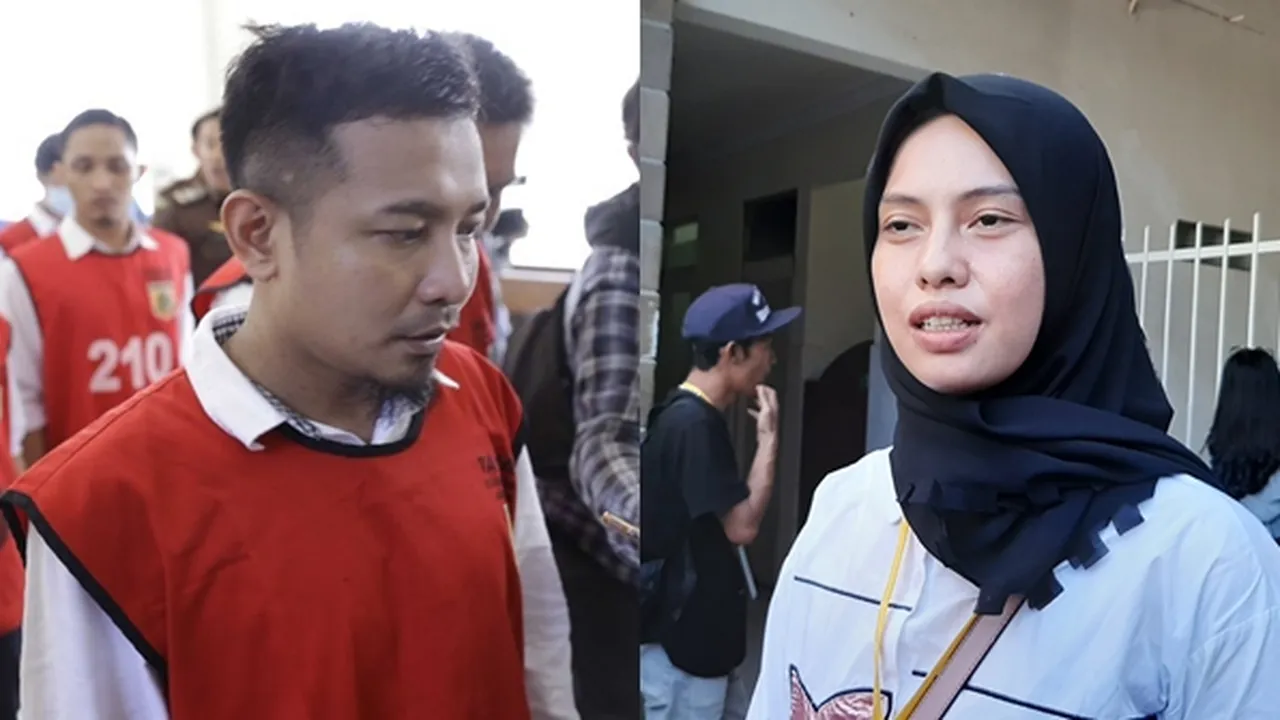 [FOTO] Suami Romantis, Zul Zivilia Kecup Bibir Istri Jelang Sidang