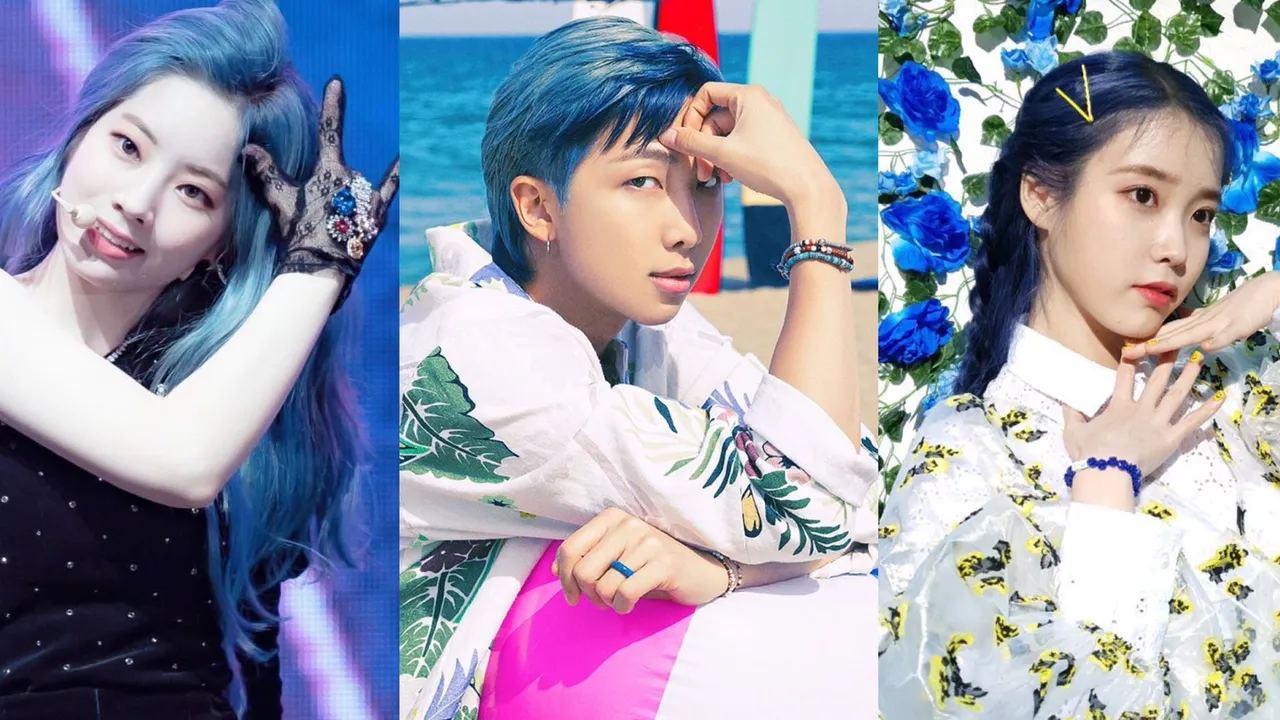 Fresh dan Cute, Ini Tampilan 5 Idol Korea Ketika Menggunakan Rambut Berwana Biru