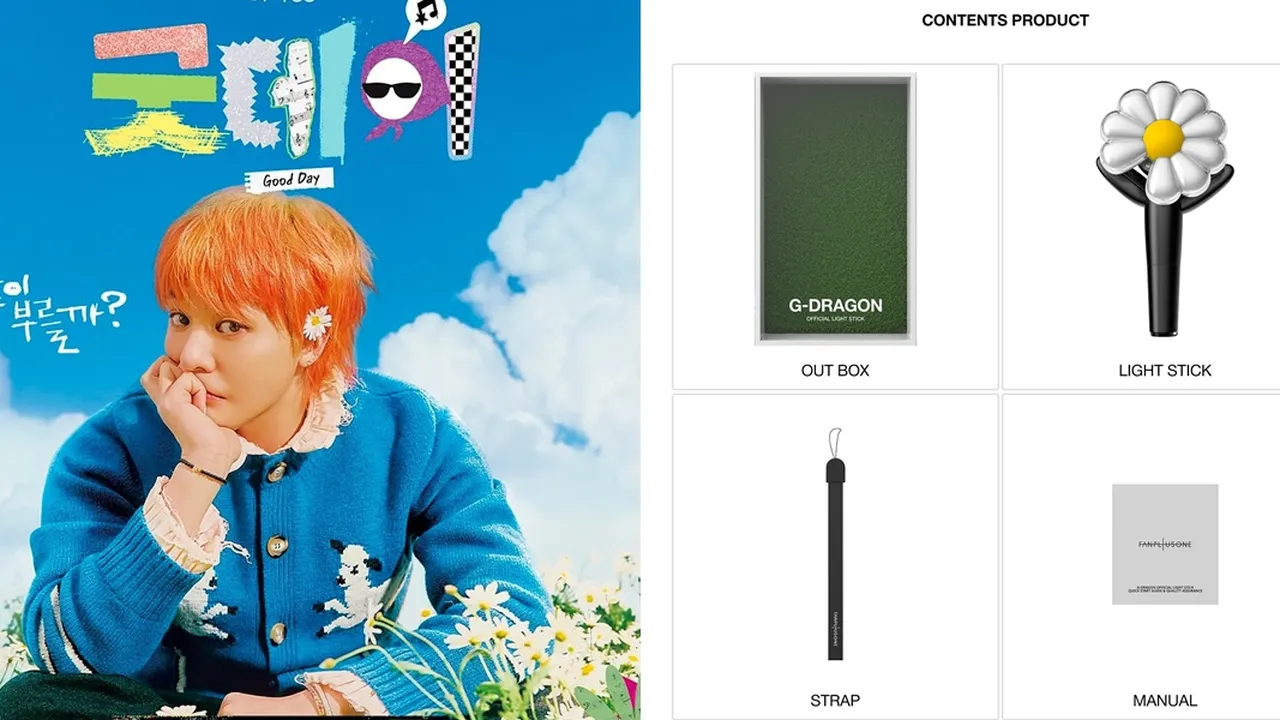 G-Dragon Rilis Official Light Stick, Bentuk Bunga Daisy Lucu Ada Potnya