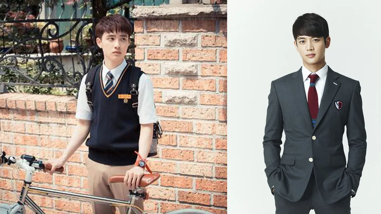 Gantengnya 6 Idol Korea Ini Dalam Balutan Seragam Sekolah
