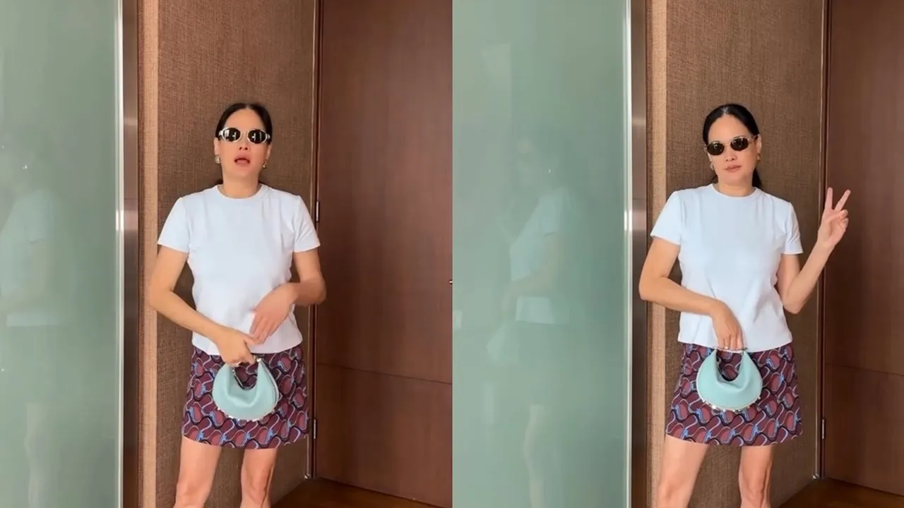 Gaya Donna Harun saat Akan Kumpul dengan Sahabat Curi Perhatian