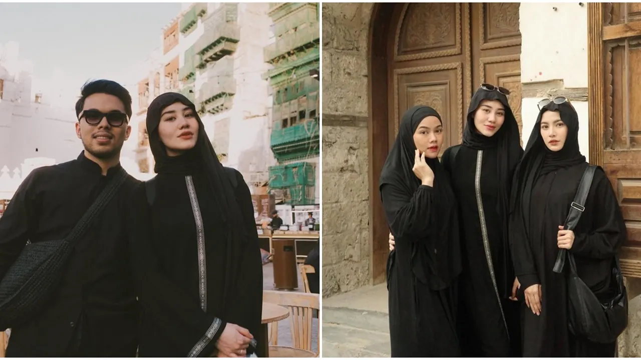 Gaya Hijab Monokrom Aaliyah Massaid saat Umrah, Disebut Bak Bidadari