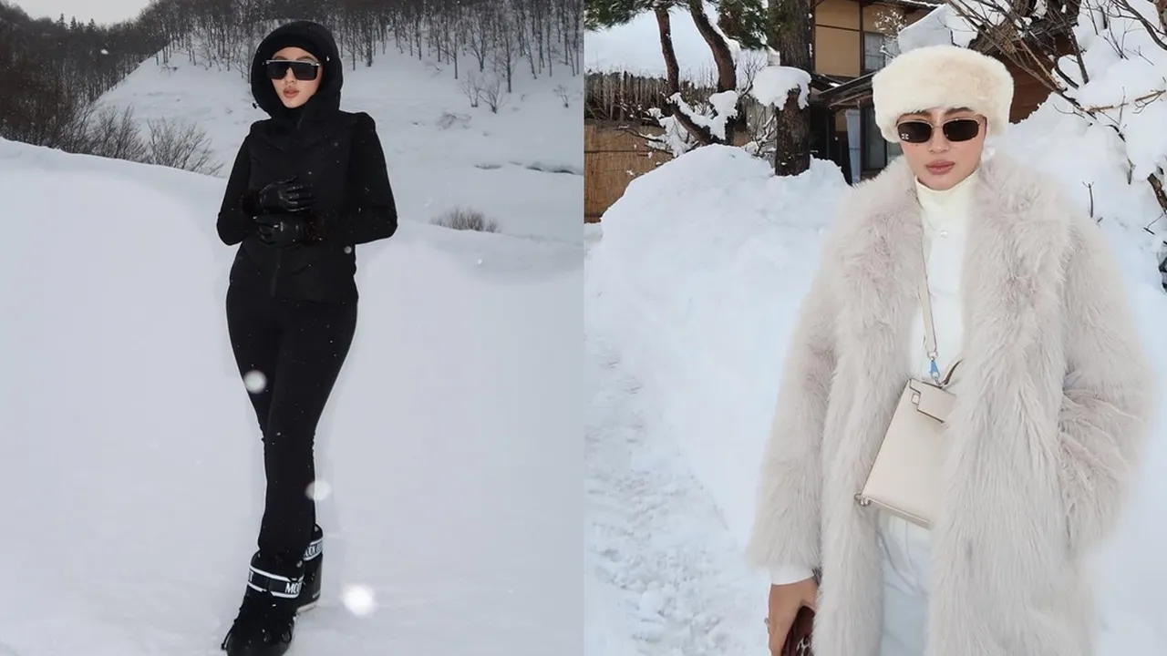 Gaya Margin Wieheerm saat Main di Salju Ini Tetap Stylish