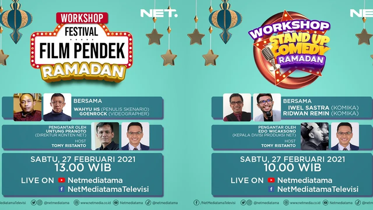 Gelar Event Virtual, NET Tayangkan Workshop Film Pendek dan Stand Up Comedy Ramadhan