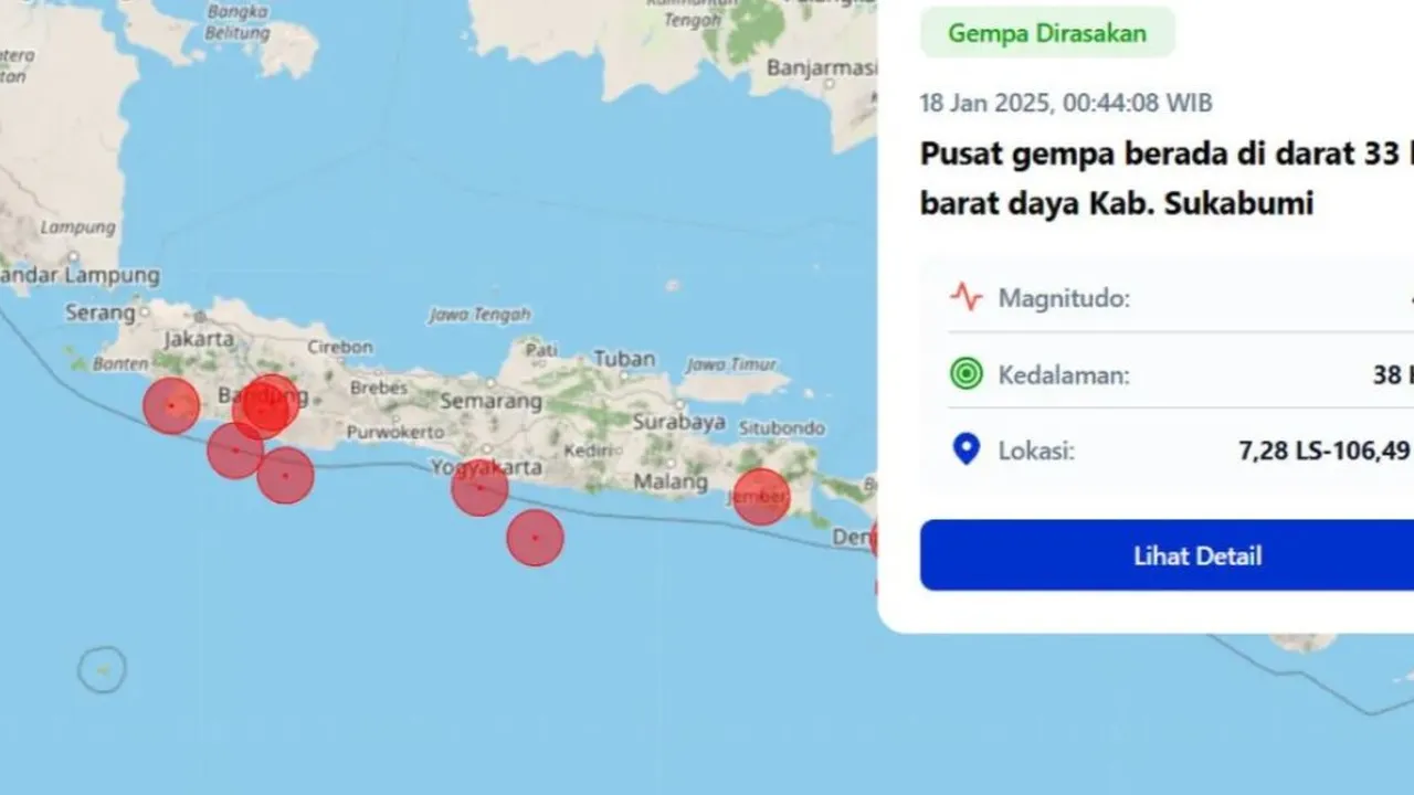 Gempa Bumi Laut Sukabumi Hari Ini, 18 Januari 2025, Ini Fakta di Baliknya