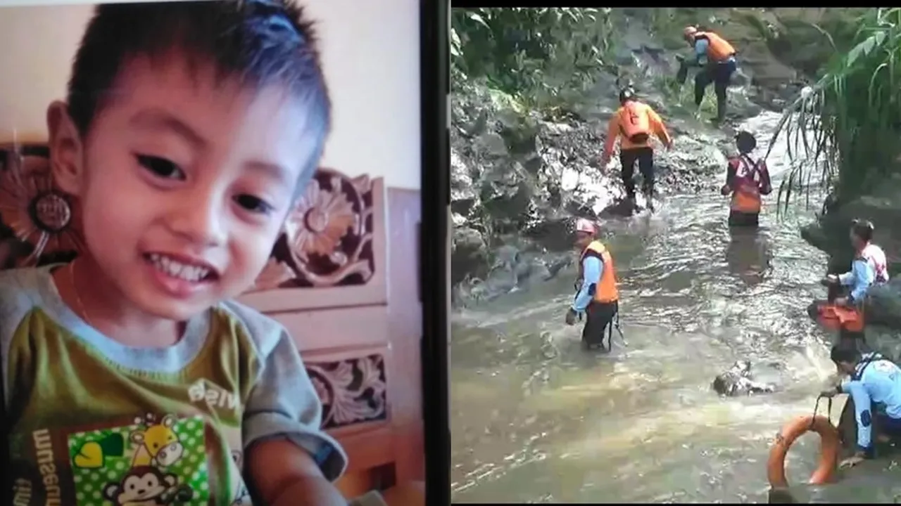 Hanya Meninggalkan Payung, Balita di Malang Terbawa Arus Selokan Yang Sangat Deras dan Belum Ditemukan