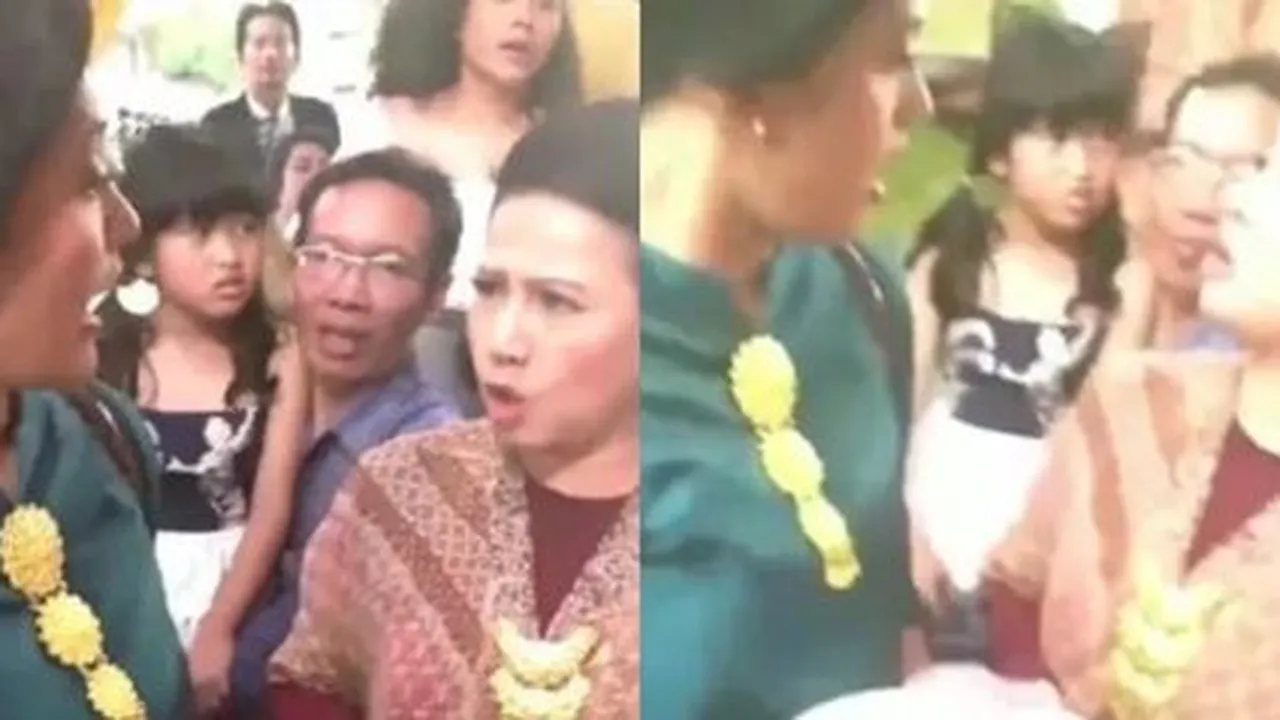 Heboh Emak-Emak Rebutan Makanan di Acara Kondangan, Ternyata Cuma Settingan