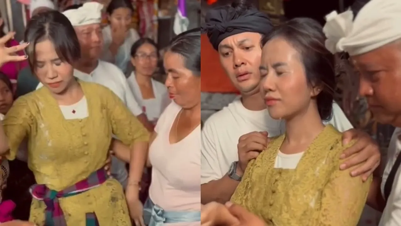Ikut Tradisi Ngurek di Bali, Ini Detik-detik Mayang Lucyana Menari dan Pingsan - Kiki Farrel Panik