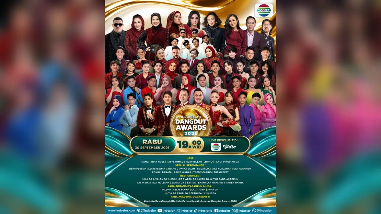 Indosiar Helat Indonesian Dangdut Awards 2026 Hari Ini, Simak Jadwal dan Nominasinya
