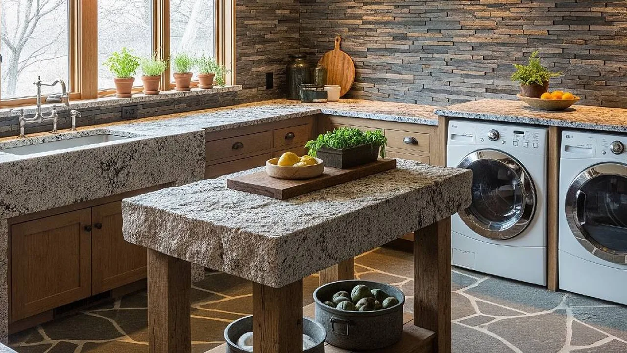 Inspirasi Dapur dan Area Cuci Batu Alam yang Tahan Lama, Estetik, dan Fungsional