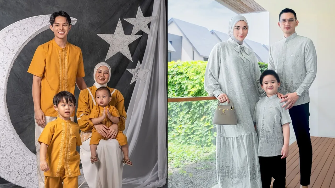 Inspirasi dari Seleb, Ini 6 Model Baju Sarimbit Keluarga untuk Lebaran - Keren Semua