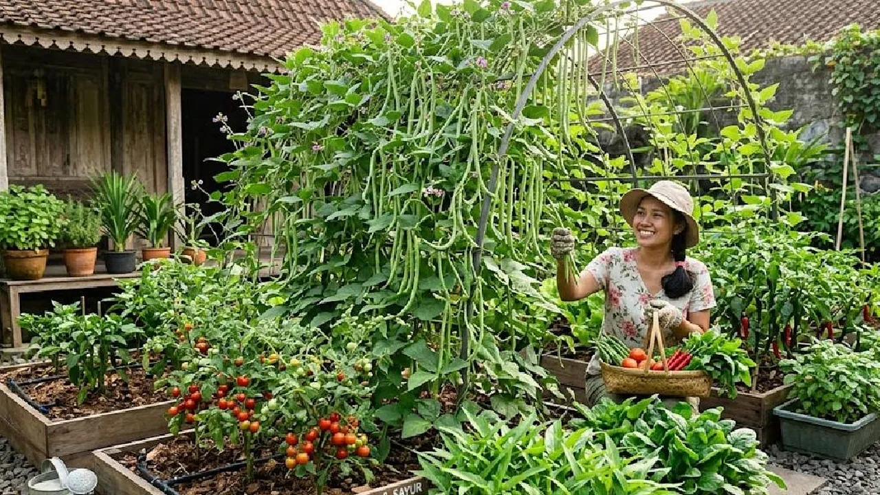 Inspirasi Kebun Sayur dan Kacang-Kacangan untuk Lahan Sempit, Mudah Dirawat di Rumah