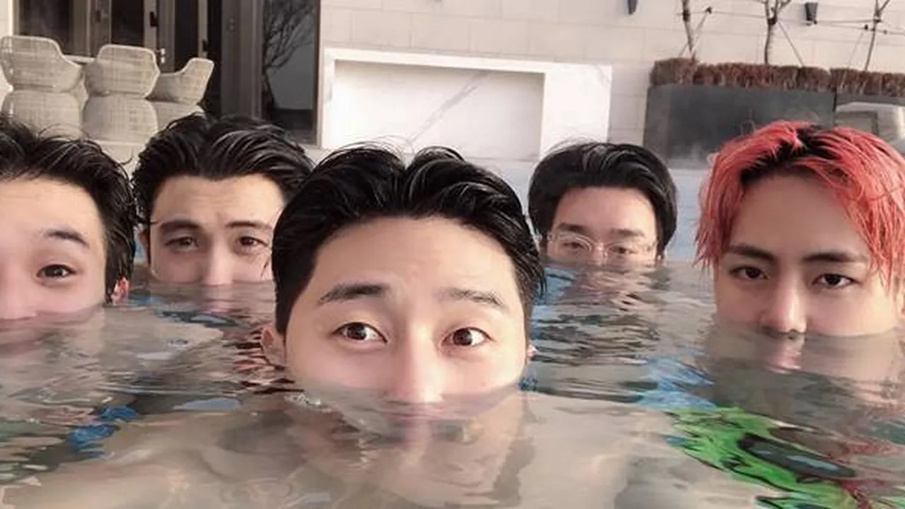 Intip Kompaknya Wooga Squad, Geng V BTS dan Park Seo Joon, Semuanya Ganteng dan Berbakat