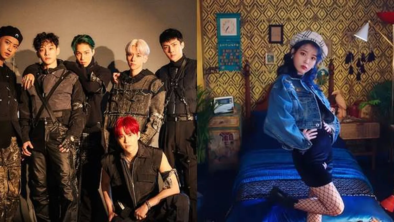 IU dan EXO Bersaing di Tangga Lagu, Fans Ingat Pertengkaran 'IU vs Baekhyun'