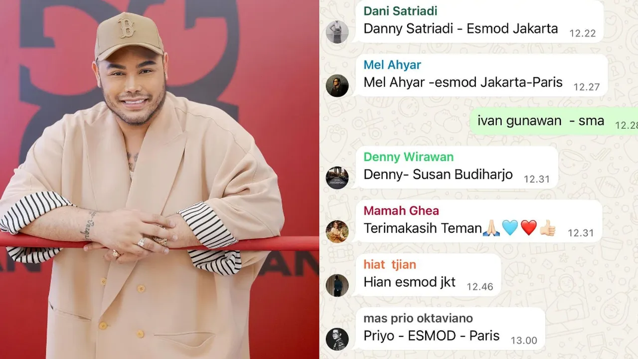 Ivan Gunawan Tetap Bangga Meski Lulusan SMA, Pamer Chat Grup Ikatan Perancang Mode Indonesia