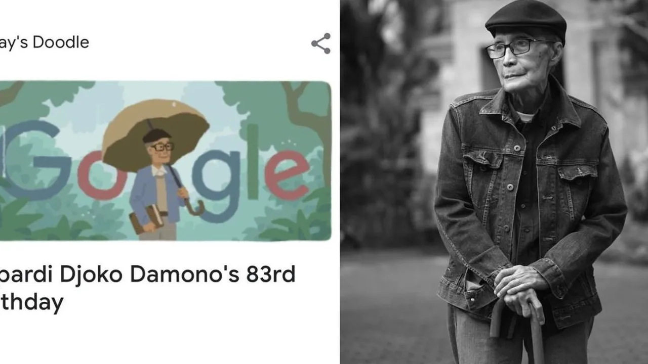 Sapardi Djoko Damono Jadi Goole Doodle, Berikut Puisi-Puisinya yang Legendaris