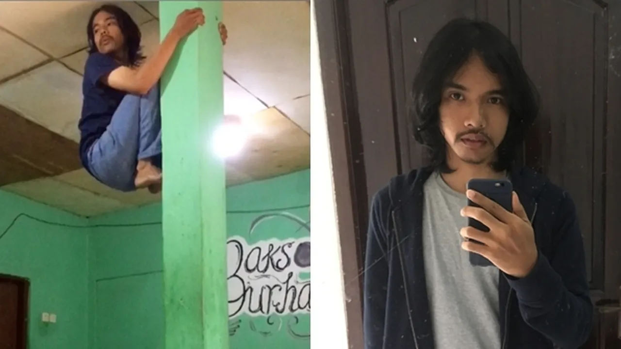 Jadi Kipas Angin, Pria Ini Lakukan Hal Kocak di Atas Tembok