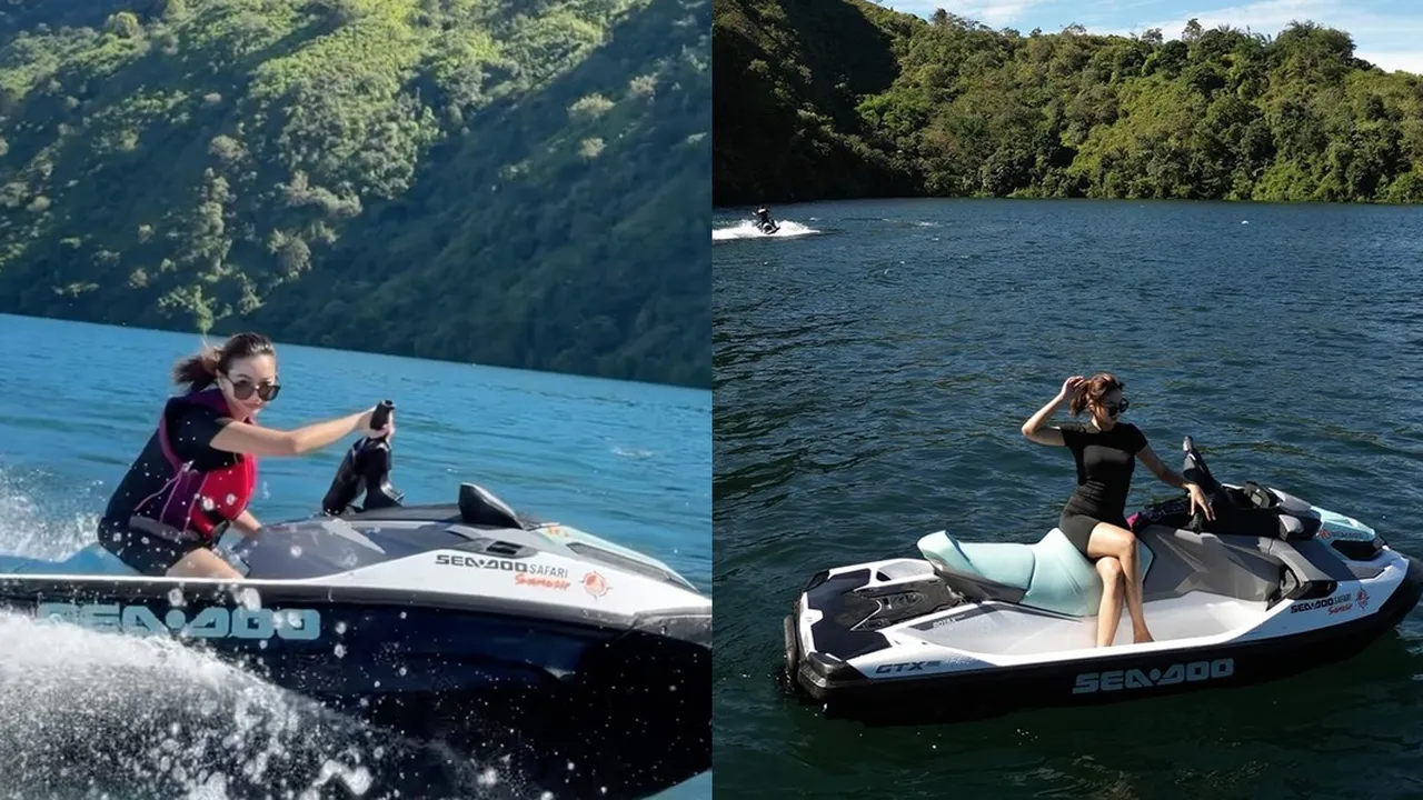 Jago Banget, Ini Sederet Aksi Glenca Chysara Main Jetski
