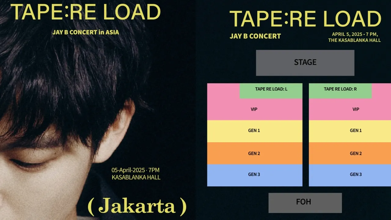 Jay B Gelar Konser 'Tape:Re Load' di Jakarta, Intip Harga Tiket - Benefit Semua Kategorinya