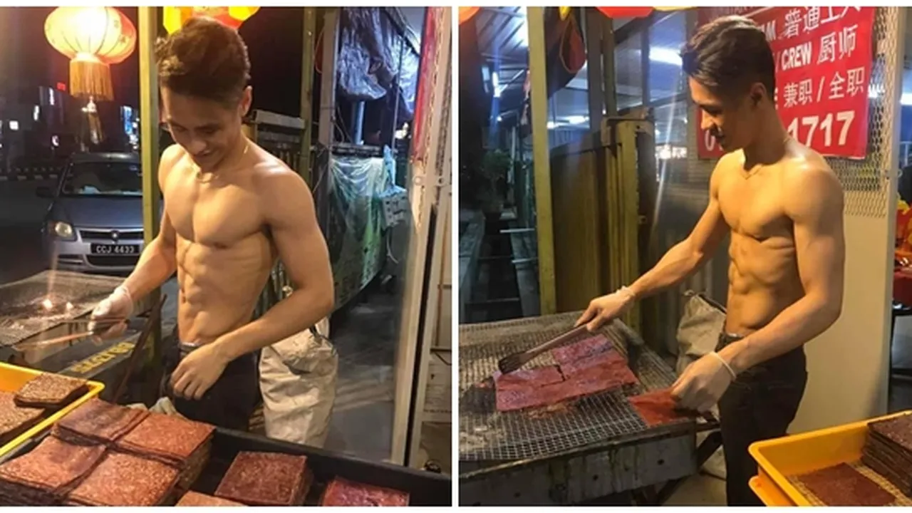 Jual Daging Dengan Bertelanjang Dada, Kios Pria Ini 'Diburu' Pembeli Wanita