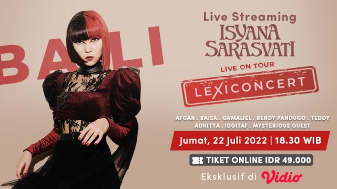 Kabar Gembira! Isyana Sarasvati 'Lexiconcert Live on Tour' Bali Bisa Ditonton Secara Live Streaming di Vidio