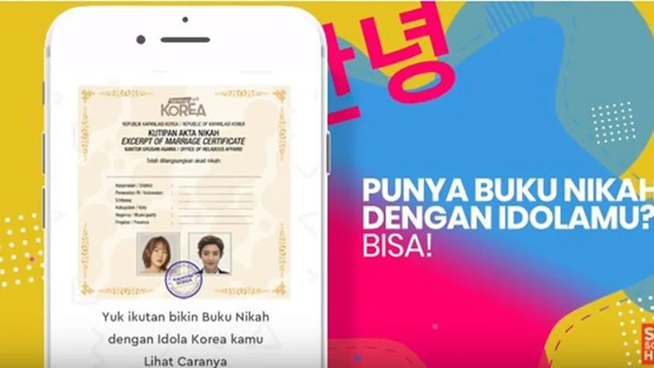 Kamu Bisa Bikin Buku Nikah dengan Artis Korea Tercinta di Sini, Ada 200 Lebih Idol dan Aktor Pujaan!