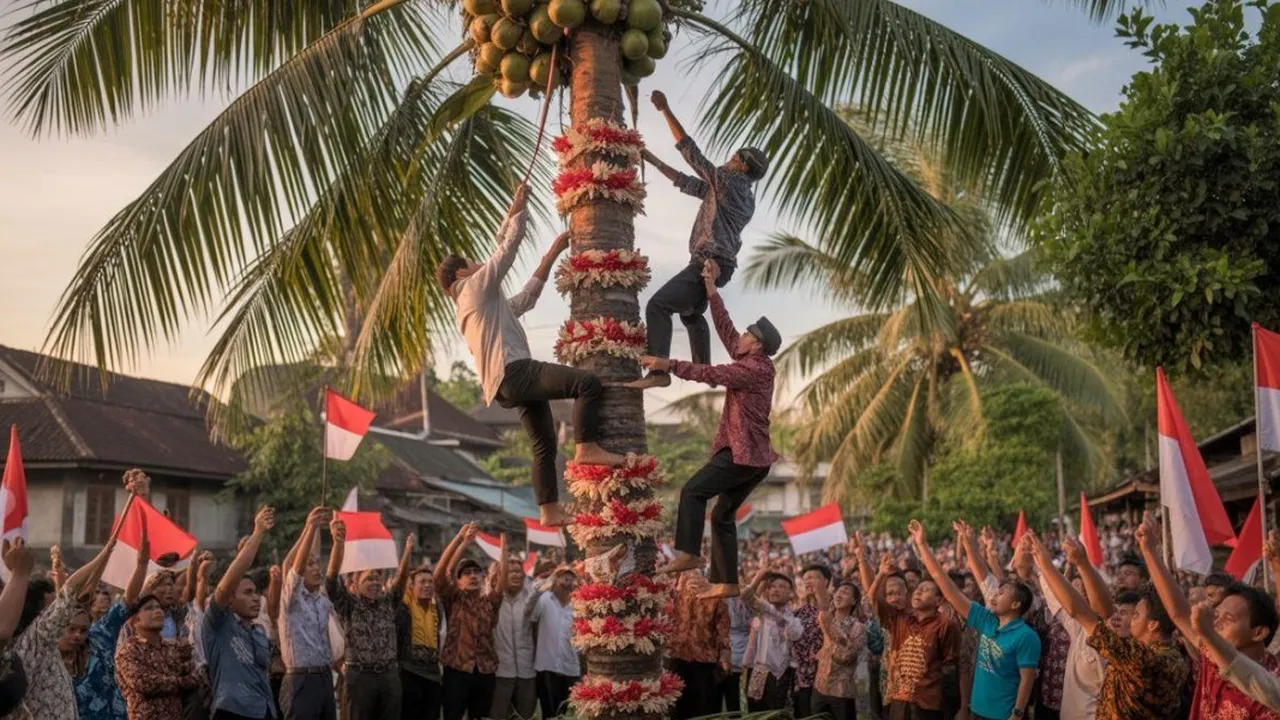 Kata-Kata Panjat Pinang Keren untuk Meriahkan Lomba 17 Agustus