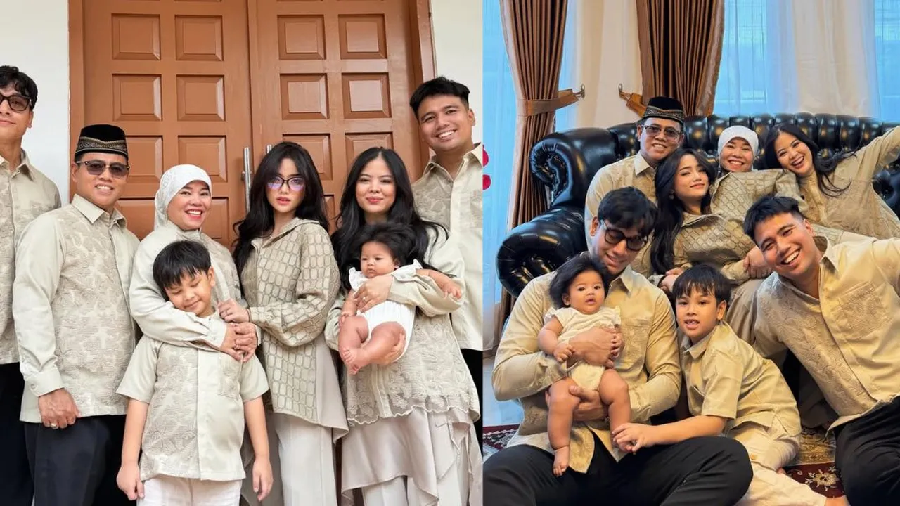 Kekompakan Keluarga Fuji di Momen Idul Fitri, Pakai Outfit Seragam & Foto Bahagia Bersama