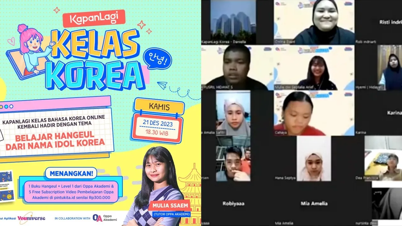 Keseruan Belajar Hangeul dari Nama Idol K-Pop di KapanLagi Kelas Korea