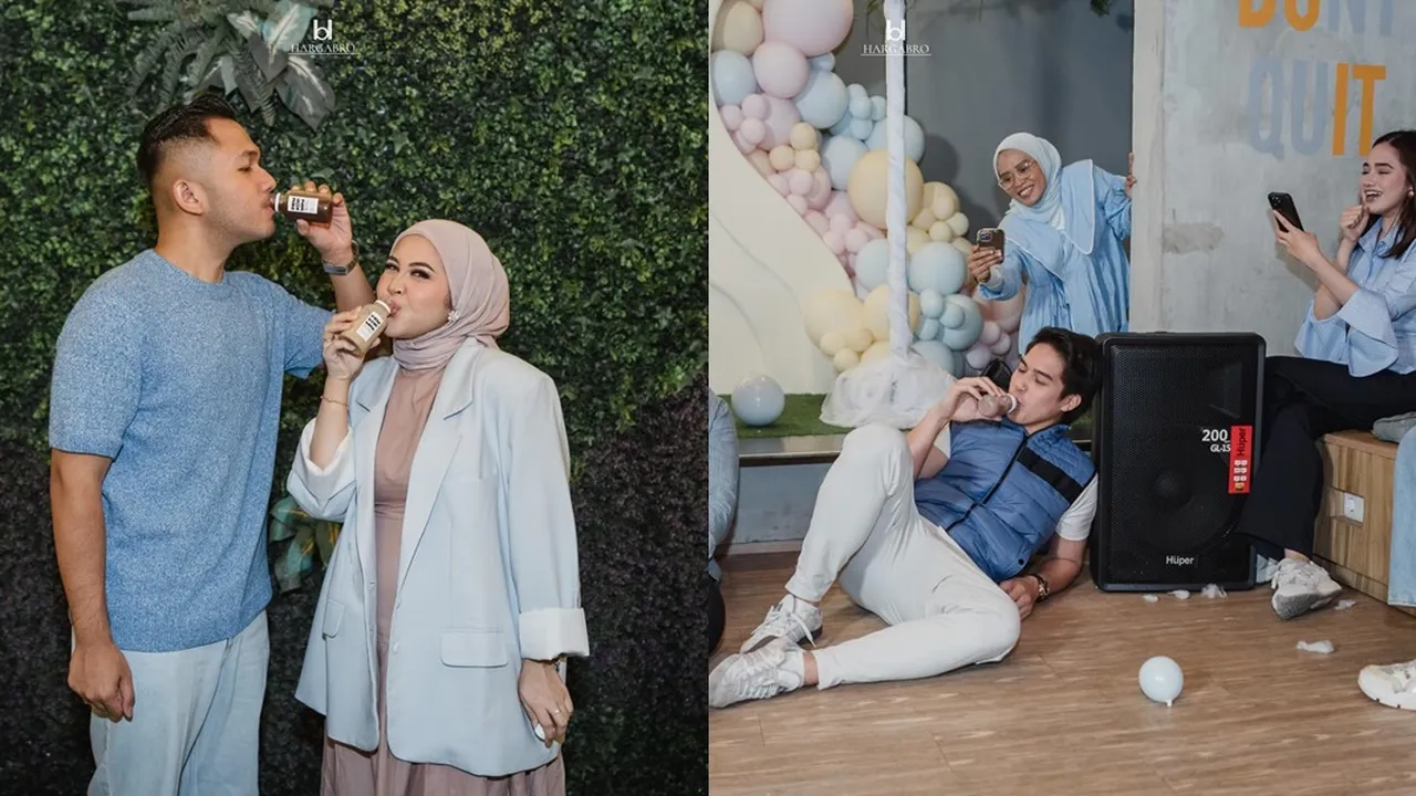 Keseruan Gender Reveal Kesha Ratuliu, El Rumi Ikutan Games Minum Susu Pakai Dot - Syifa Hadju Dibuat Ngakak