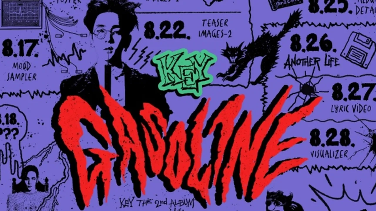 KEY SHINee Rilis Schedule Poster untuk Full-length Album ke-2 'Gasoline'