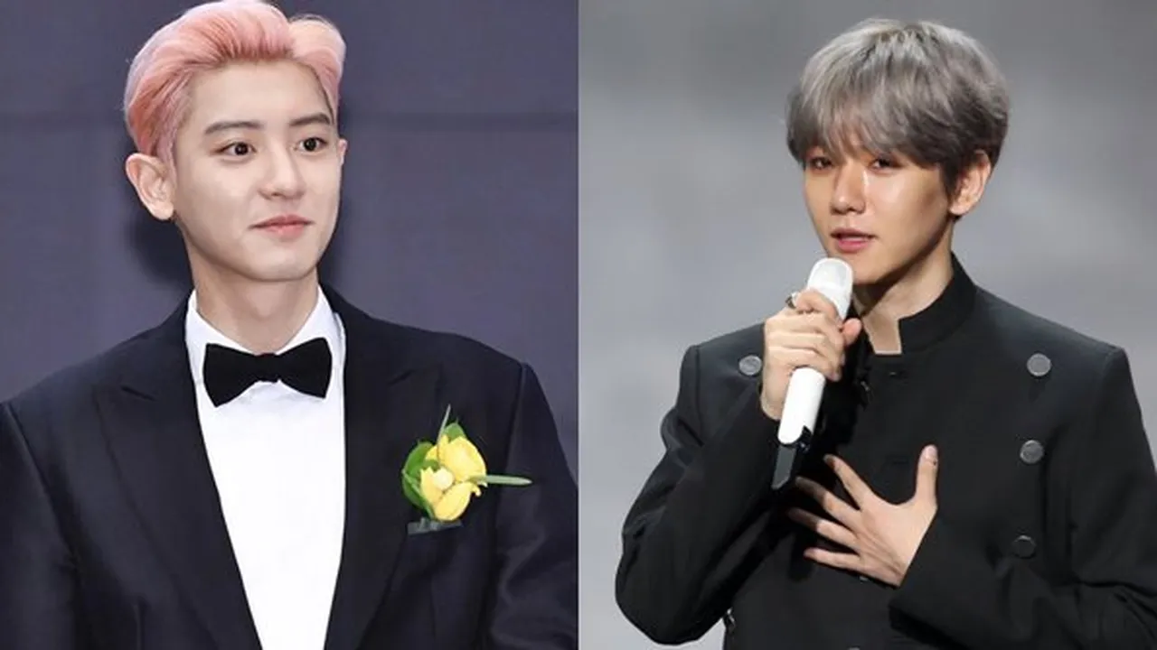 Kocaknya Chanyeol dan Baekhyun EXO Pakai Blangkon di Konser Jakarta