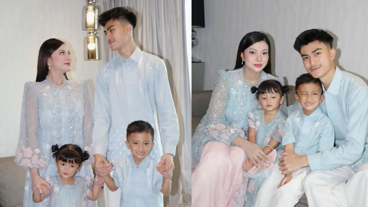 Kompaknya Keluarga Hanum Mega, Pakai Baju Seragam Dalam Potret Keluarga Kompaknya Keluarga Hanum Mega, Pakai Baju Seragam Dalam Potret Keluarga