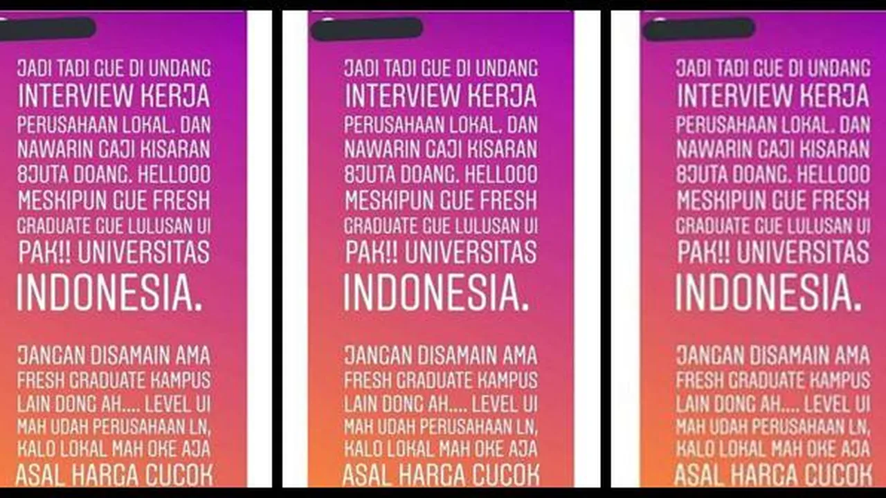 Kronologi 'Fresh Graduate UI Tolak Gaji 8 Juta', Viral dan Bikin Netizens Murka