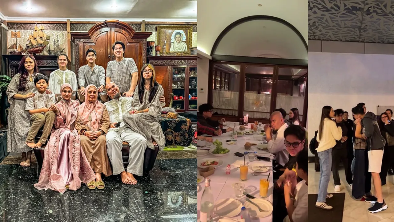 Kumpul Full Team, 7 Potret Al, El, dan Dul Bareng Anak-Anak Mulan Jameela - Dekat dan Saling Peluk dengan Adik Sambung