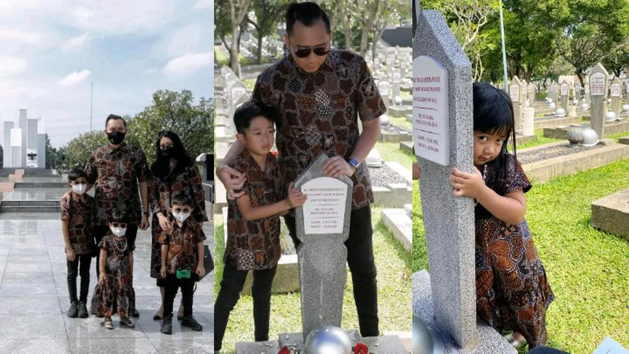 Kunjungi Makam Ani Yudhoyono, Wajah Sembab Cucu SBY Jadi Sorotan