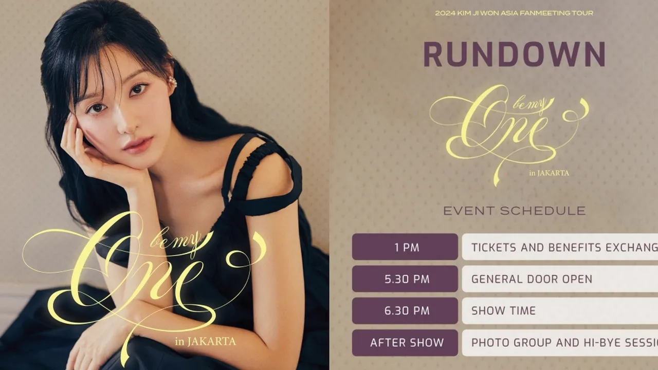 Lebih Dekat dengan Kim Ji Won, Cek Rundown Acara Fan Meeting 'Be My One' di Jakarta Lebih Dekat dengan Kim Ji Won, Cek Rundown Acara Fan Meeting 'Be My One' di Jakarta