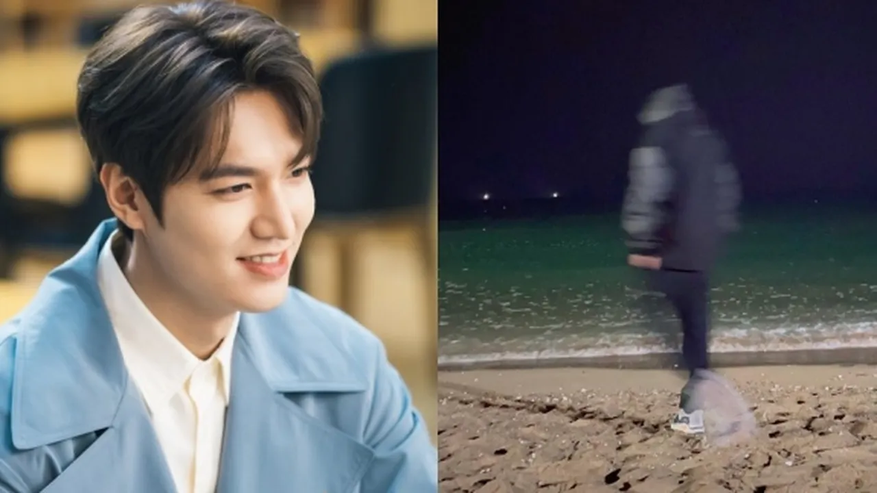 Lee Min Ho Unggah Foto Ngeblur Lagi Main di Pantai, Netizen: Begini Aja Keliatan Ganteng