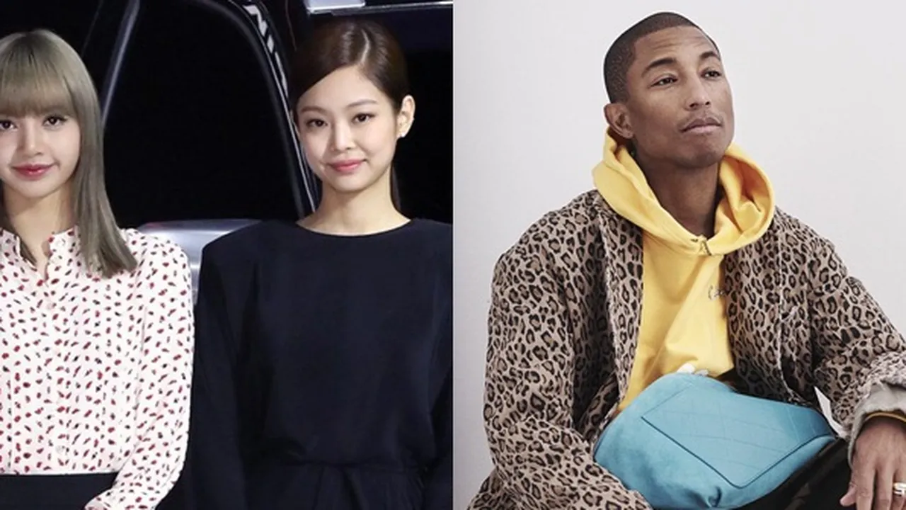 Lisa dan Jennie BLACKPINK Dirangkul Manis Pharrell, Bakal Kolaborasi?