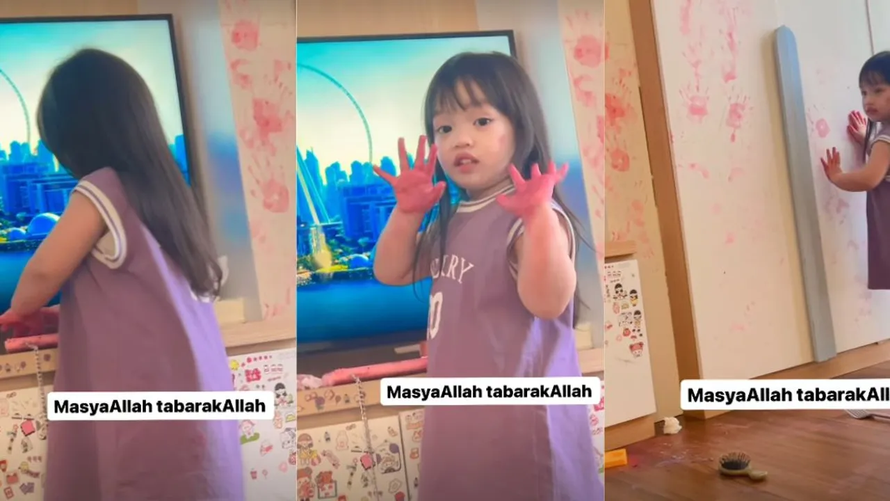 Lucunya Tingkah Arsila Coret-Coret Dinding Kamarnya, Zaskia Gotik: "Masyaallah nak"