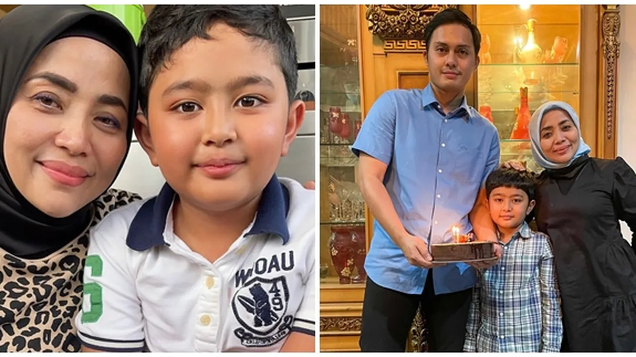 Makin Ganteng, 9 Potret Anak Nassar & Muzdalifah yang Sudah Beranjak Gede